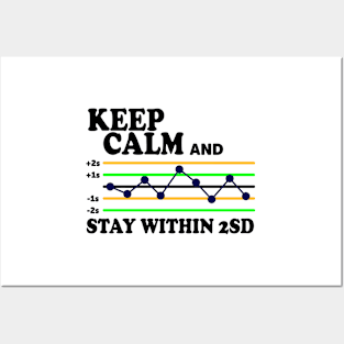 Keep Calm And Stay Within 2SD Posters and Art